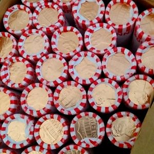 Stunning 2022' P Uncirculated Roll Of Lincoln Shield Pennies From Fresh Bank Box